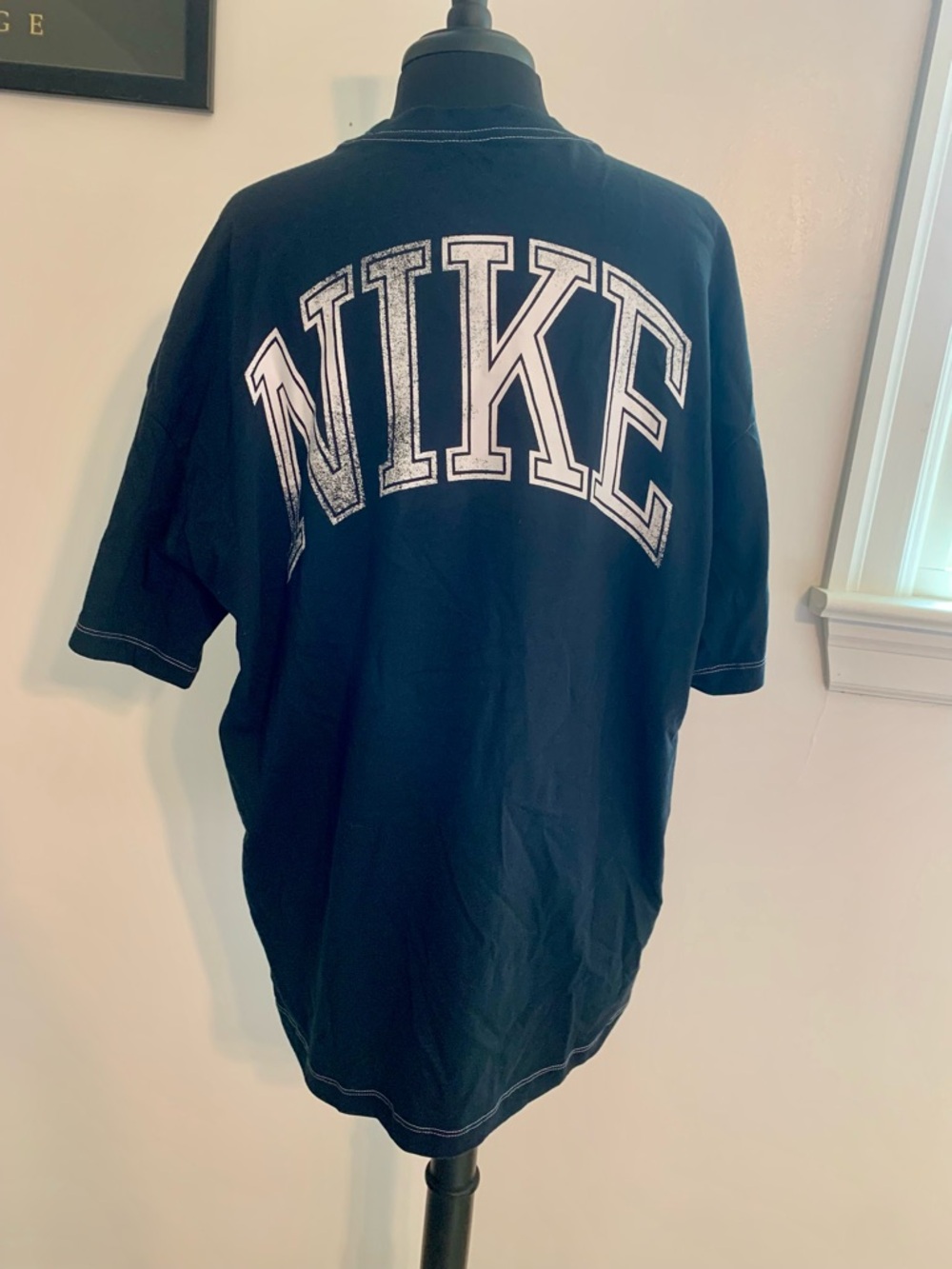 Nike oversized t-shirt women’s Large black shirt baggy shirt crew neck graphic t